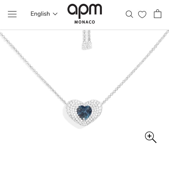 Brand new APM blue heart necklace - Picture 4 of 4